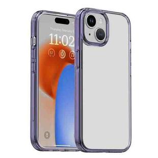For iPhone 15 iPAKY Hanguang Series Transparent TPU+PC Phone Case(Transparent Purple)
