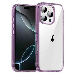 For iPhone 16 Pro iPAKY Aurora Series Shockproof PC + TPU Protective Phone Case(Transparent Purple)