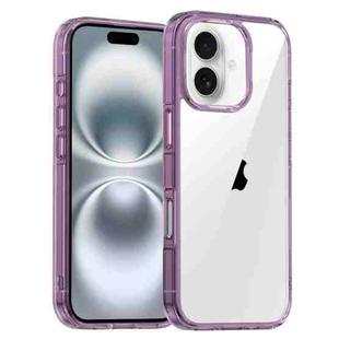 For iPhone 16 iPAKY Aurora Series Shockproof PC + TPU Protective Phone Case(Transparent Purple)