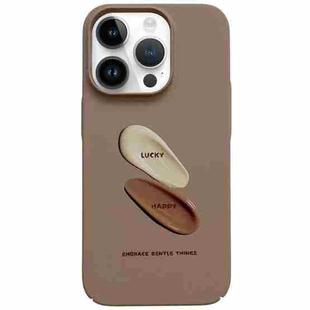 For iPhone 14 Pro Painted Pattern Skin-friendly PC Phone Case(Coffee Pigment)