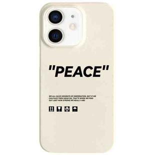 For iPhone 11 Painted Pattern Skin-friendly PC Phone Case(Beige World Peace)