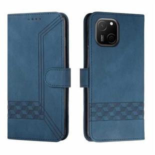 For Huawei Maimag A20 Cubic Skin Feel Flip Leather Phone Case(Blue)
