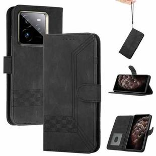 For Realme GT7 Pro Cubic Skin Feel Flip Leather Phone Case(Black)