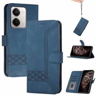For Realme P3 Ultra 5G Cubic Skin Feel Flip Leather Phone Case(Blue)