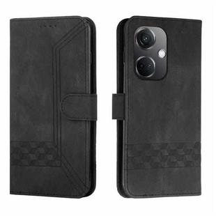 For OPPO K11 Cubic Skin Feel Flip Leather Phone Case(Black)