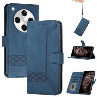 For OPPO Find X8 Pro Cubic Skin Feel Flip Leather Phone Case(Blue)