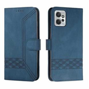 For Motorola Moto G Power 2023 Cubic Skin Feel Flip Leather Phone Case(Blue)