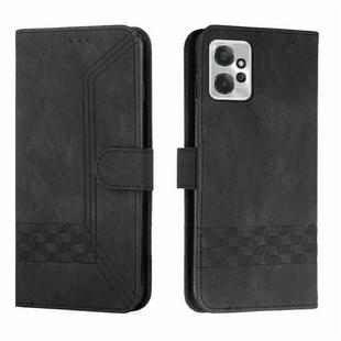 For Motorola Moto G Power 2023 Cubic Skin Feel Flip Leather Phone Case(Black)