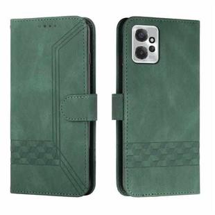 For Motorola Moto G Power 2023 Cubic Skin Feel Flip Leather Phone Case(Green)