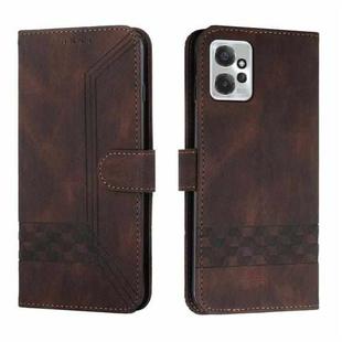 For Motorola Moto G Power 2023 Cubic Skin Feel Flip Leather Phone Case(Brown)