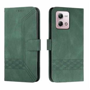 For Motorola Moto G Stylus 5G 2023 Cubic Skin Feel Flip Leather Phone Case(Green)