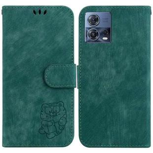 For Motorola Moto S30 Pro 5G Little Tiger Embossed Leather Phone Case(Green)