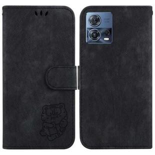 For Motorola Moto S30 Pro 5G Little Tiger Embossed Leather Phone Case(Black)