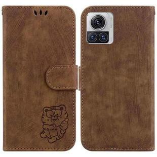 For Motorola Moto X30 Pro 5G Little Tiger Embossed Leather Phone Case(Brown)