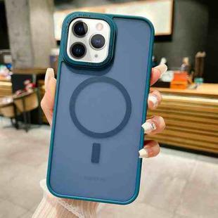 For iPhone 11 Pro Imitation Metal Frosted Skin Feel Acrylic MagSafe Phone Case(Royal Blue)