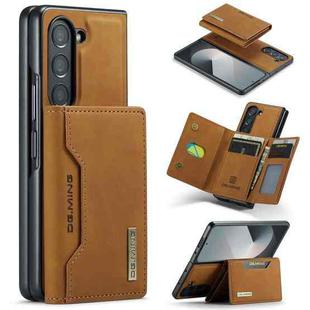 For Samsung Galaxy Z Fold6 DG.MING M2 Series 3-Fold Multi Card Bag + Magnetic Phone Case(Brown)