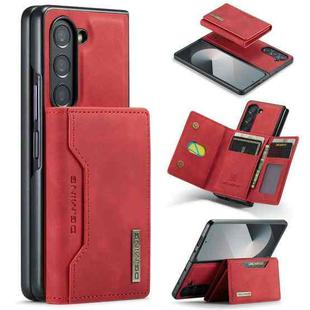 For Samsung Galaxy Z Fold6 DG.MING M2 Series 3-Fold Multi Card Bag + Magnetic Phone Case(Red)