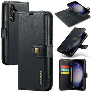 For Samsung Galaxy S23 FE 5G DG.MING Crazy Horse Texture Detachable Magnetic Leather Case(Black)