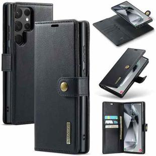 For Samsung Galaxy S24 Ultra 5G DG.MING Crazy Horse Texture Detachable Magnetic Leather Case(Black)