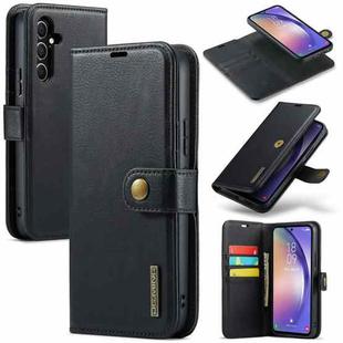 For Samsung Galaxy A35 5G DG.MING Crazy Horse Texture Detachable Magnetic Leather Case(Black)