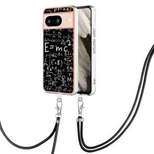 For Google Pixel 8 Electroplating Dual-side IMD Phone Case with Lanyard(Equation)