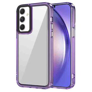For Samsung Galaxy A54 5G Transparent Acrylic + TPU Shockproof Phone Case(Transparent Purple)