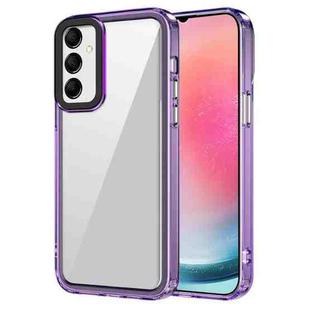 For Samsung Galaxy A24 4G Transparent Acrylic + TPU Shockproof Phone Case(Transparent Purple)