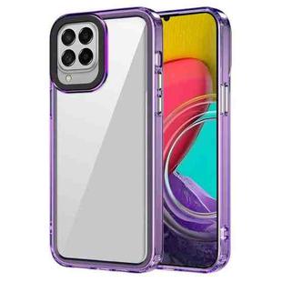 For Samsung Galaxy M53 Transparent Acrylic + TPU Shockproof Phone Case(Transparent Purple)