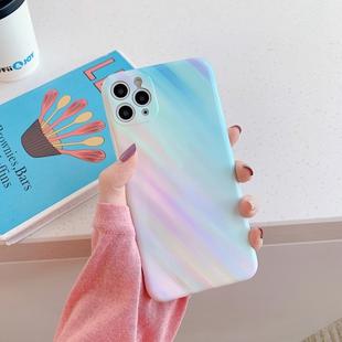 For iPhone 11 Colorful Gradient Marble Pattern Shockproof TPU Case(Rainbow)