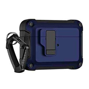 For AirPods Pro 2 TPU + PC Wireless Bluetooth Earphone Protective Case with Switch Lock & Hook(Royal Blue)