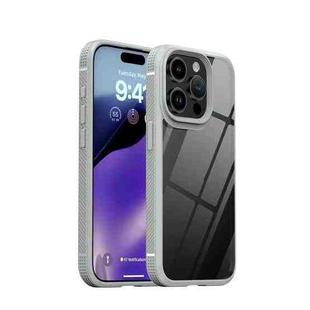 For iPhone 15 Pro Max iPAKY MG Series Transparent PC+TPU Phone Case(Grey)