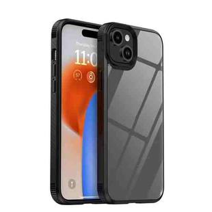 For iPhone 15 Plus iPAKY MG Series Transparent PC+TPU Phone Case(Black)