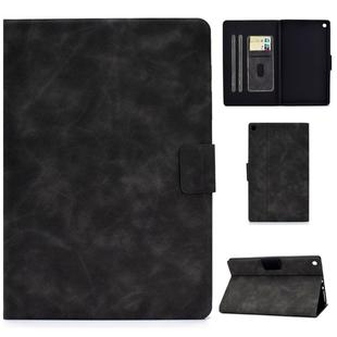 For Kindle Fire HD8 2016 / 2017 Cowhide Texture Horizontal Flip Leather Case with Holder & Card Slots & Sleep / Wake-up Function(Grey)