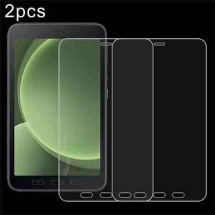 For Galaxy Tab Active5 Tactical Edition 2pcs 9H 0.3mm Explosion-proof Tempered Glass Film
