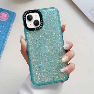 For iPhone 13 Glitter Epoxy Shockproof Phone Case(Blue)