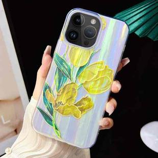 For iPhone 15 Pro Max Electroplated Color Film TPU + PC Phone Case(Tulip)