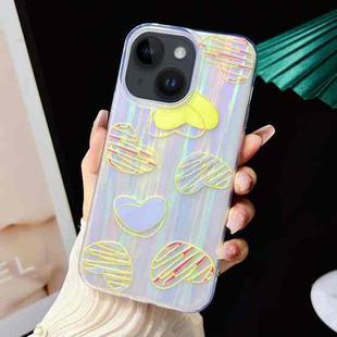 For iPhone 14 Plus Electroplated Color Film TPU + PC Phone Case(Laser Love)