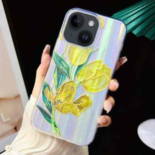 For iPhone 14 Plus Electroplated Color Film TPU + PC Phone Case(Tulip)