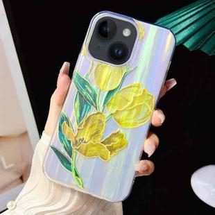 For iPhone 13 Electroplated Color Film TPU + PC Phone Case(Tulip)