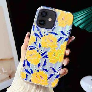 For iPhone 11 Electroplated Color Film TPU + PC Phone Case(Chrysanthemum)