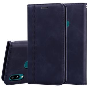 For Samsung Galaxy A10s Frosted Business Magnetic Horizontal Flip PU Leather Case with Holder & Card Slot & Lanyard(Black)