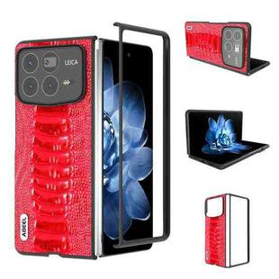 For Xiaomi Mix Fold 4 ABEEL Genuine Leather Weilai Series Phone Case(Red)