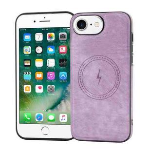 For iPhone SE 2022 / 2020 / 8 / 7 Side PU Hybrid TPU Magsafe Phone Case(Light Purple)