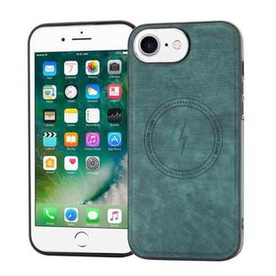 For iPhone SE 2022 / 2020 / 8 / 7 Side PU Hybrid TPU Magsafe Phone Case(Green)