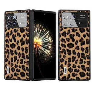 For Xiaomi Mix Fold 3 ABEEL Black Edge Leopard Phone Case(Leopard Print)