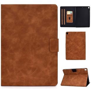 For iPad 10.2 / Air (2019) / Pro 10.5 Cowhide Texture Horizontal Flip Leather Case with Holder & Card Slots & Sleep / Wake-up Function(Brown)
