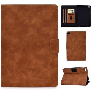 For iPad mini 5 / 4 / 3 / 2 / 1 Cowhide Texture Horizontal Flip Leather Case with Holder & Card Slots & Sleep / Wake-up Function(Brown)