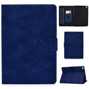For iPad Air 2 / Air / 9.7 (2018) & (2017) Cowhide Texture Horizontal Flip Leather Case with Holder & Card Slots & Sleep / Wake-up Function(Blue)