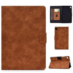 For Huawei MatePad T8 Cowhide Texture Horizontal Flip Leather Case with Holder & Card Slots & Sleep / Wake-up Function(Brown)