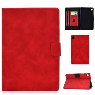 For Huawei MatePad T8 Cowhide Texture Horizontal Flip Leather Case with Holder & Card Slots & Sleep / Wake-up Function(Red)